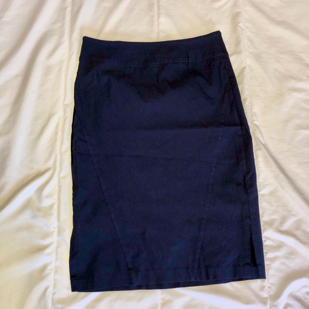 Navy Pencil Skirt